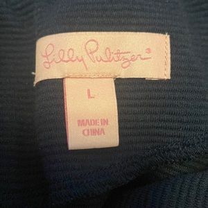 Lilly navy blue with gold button detail dress